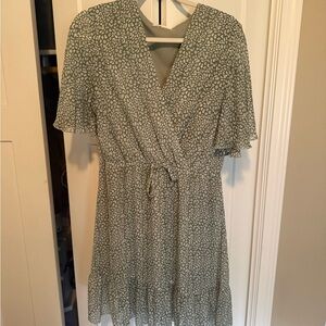 Sage Green Patterned Sundress